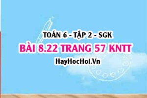 Bài 8.22 trang 57 Toán 6 Tập 2 Kết nối tri thức